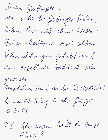 Hof Steffen - Aus unserem Gästebuch